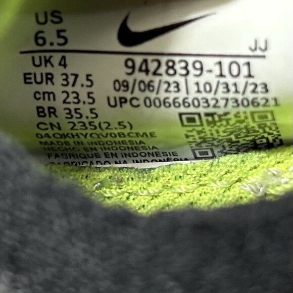 Nike Free Run Flyknit 2018 942839-101 Women’s Size 6.5 Black Running Shoes Used - Picture 13 of 13